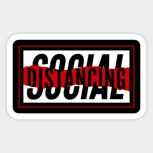 Social Distancing Sticker